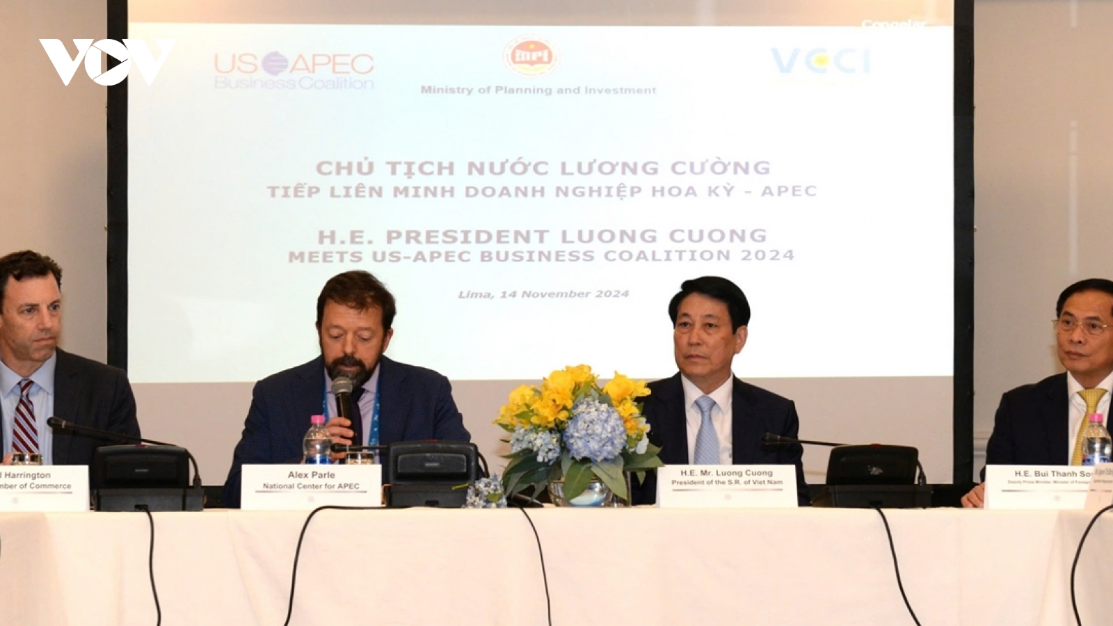 Chủ tịch nước Lương Cường tiếp đoàn Liên minh Doanh nghiệp Hoa Kỳ - APEC